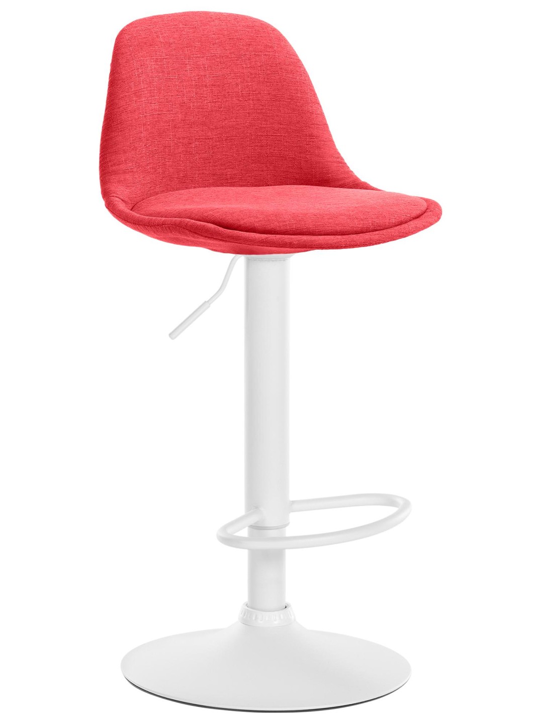 Barkruk Kiel stof, rood
