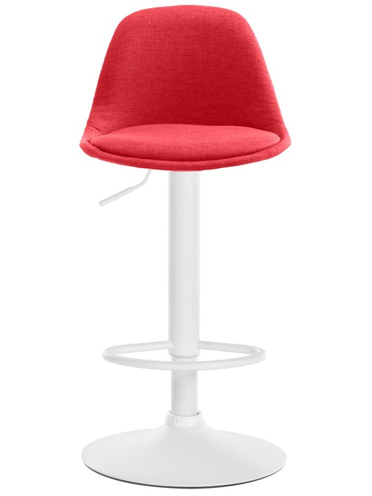 Barkruk Kiel stof, rood