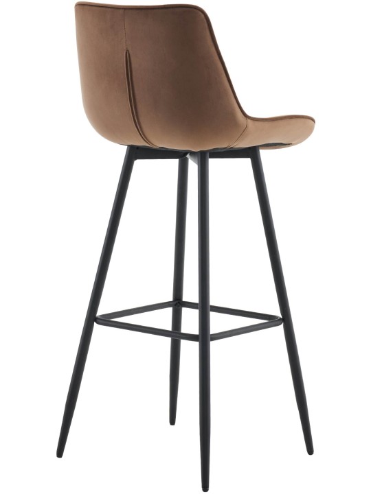 Barkruk Dartford fluweel, bruin