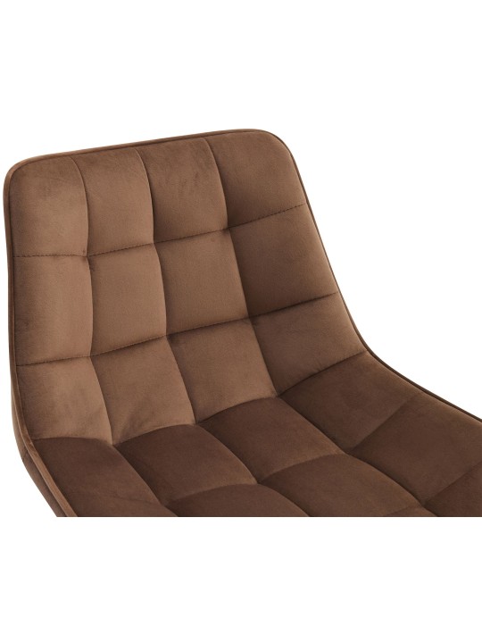 Barkruk Dartford fluweel, bruin