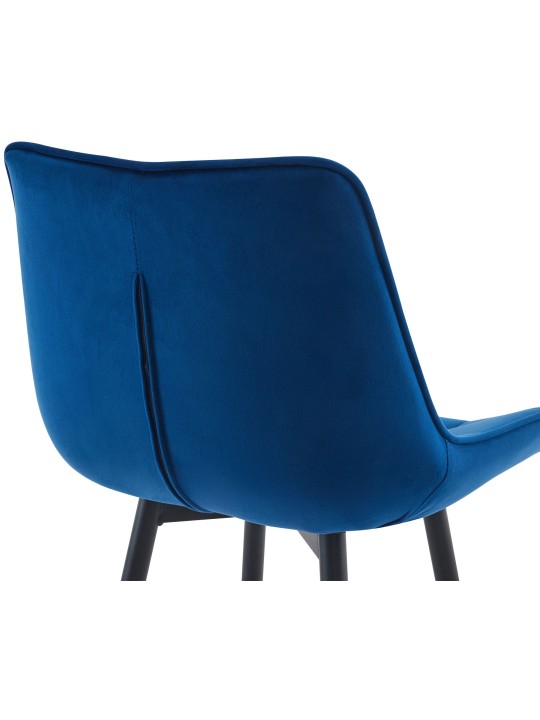 Barkruk Dartford fluweel, blauw