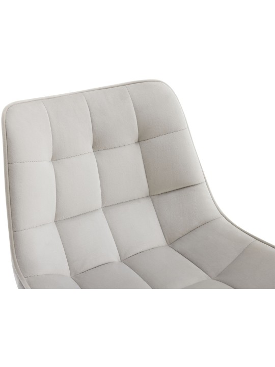 Barkruk Dartford fluweel, grijs