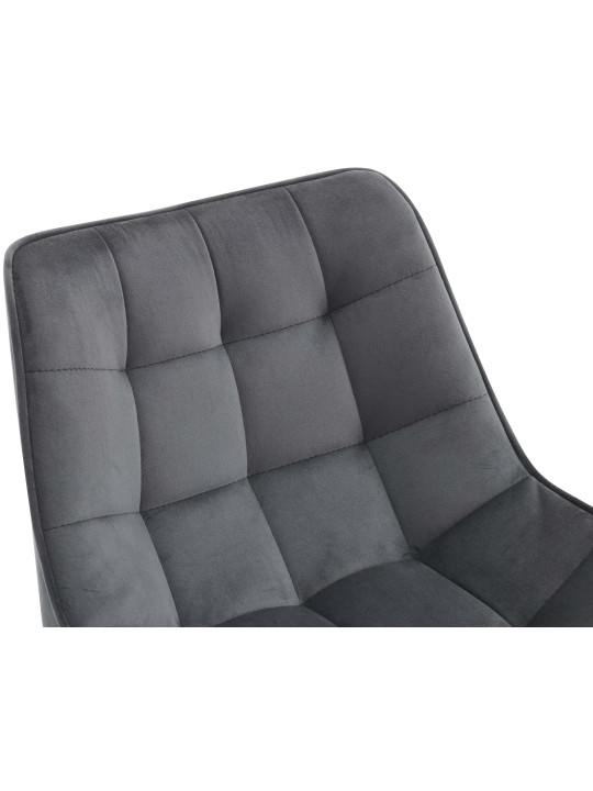 Barkruk Dartford fluweel, donkergrijs