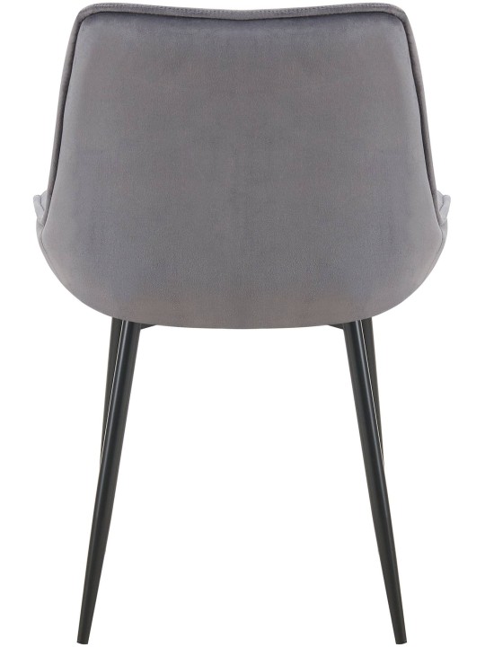 Wallace fluwelen eetkamerstoel, donkergrijs Wallace fluwelen eetkamerstoel, donkergrijs