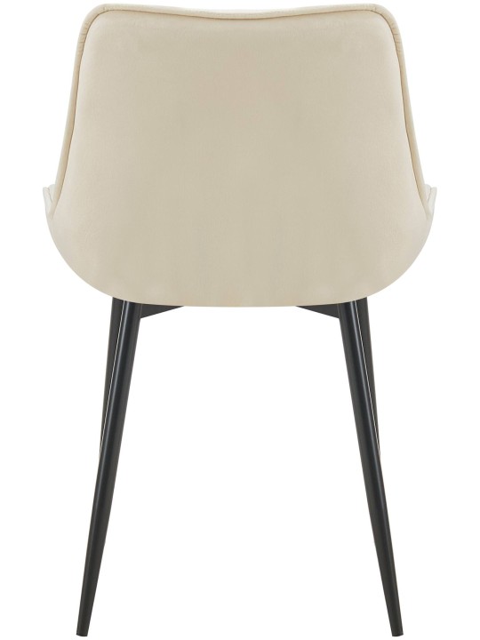 Wallace fluwelen eetkamerstoel, crème