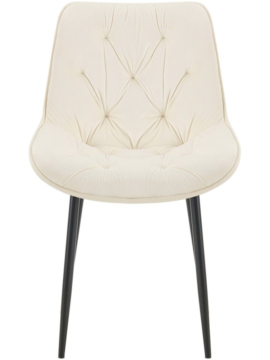 Wallace fluwelen eetkamerstoel, crème