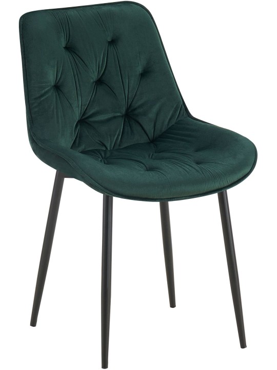 Wallace fluwelen eetkamerstoel, groen