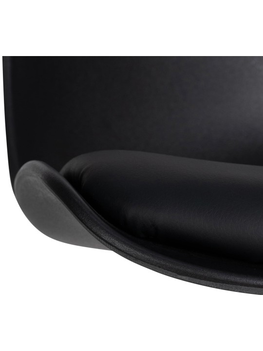 Set van 4 barkrukken Almada kunstleer, zwart