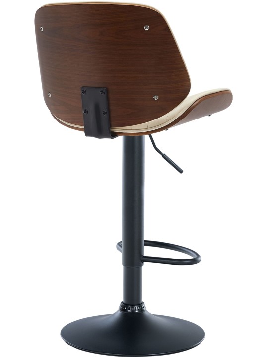 Set van 2 barkrukken Nova kunstleer, walnoot/crème