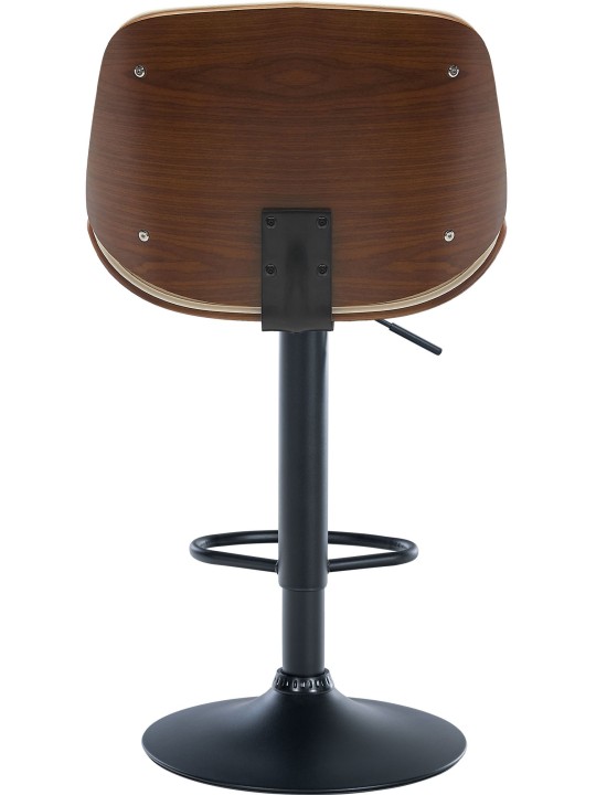 Set van 2 barkrukken Nova kunstleer, walnoot/crème