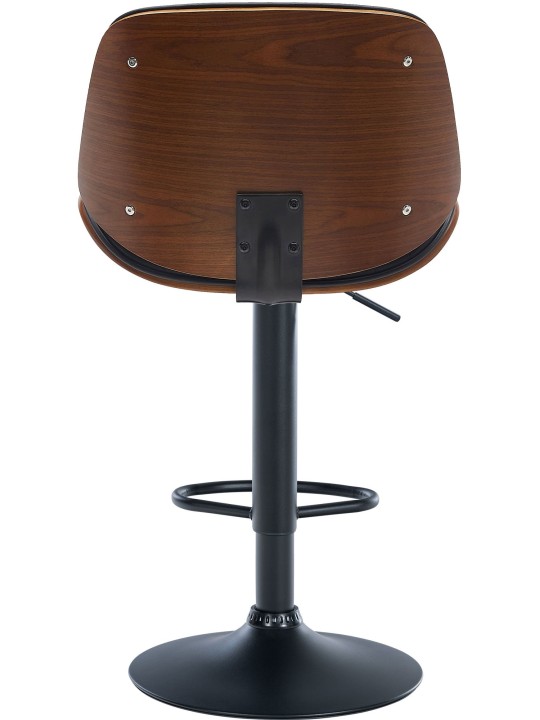 Set van 2 barkrukken Nova kunstleer, walnoot/zwart