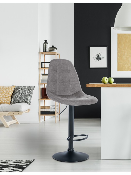 Barkruk Elmore stof B, grijs