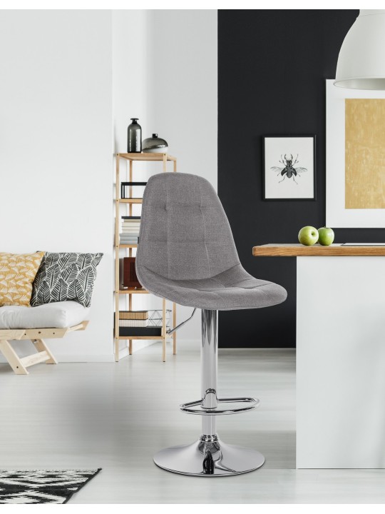 Barkruk Elmore stof C, grijs