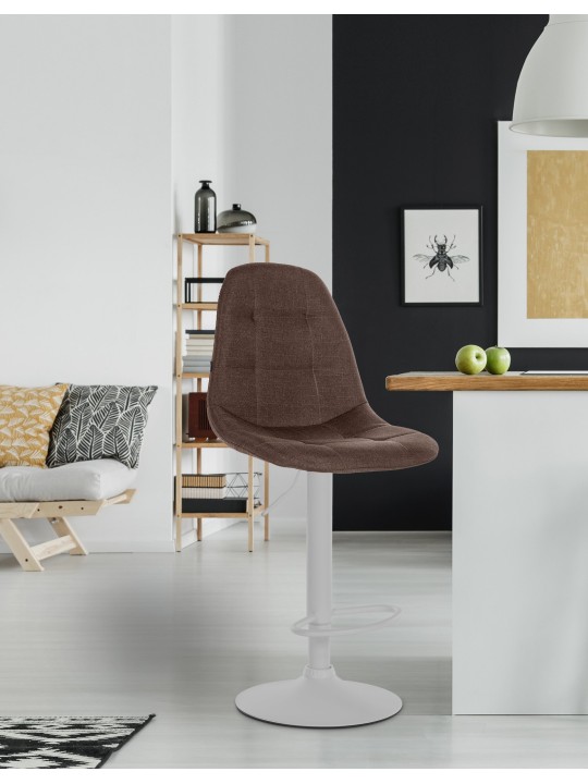 Barkruk Elmore stof W, bruin