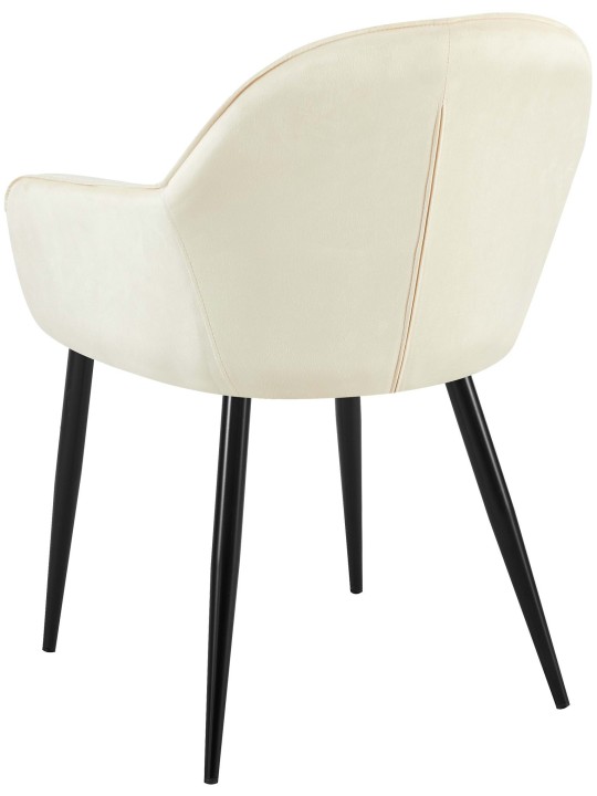 Set van 2 eetkamerstoelen Boise fluweel, crème Set van 2 eetkamerstoelen Boise fluweel, crème