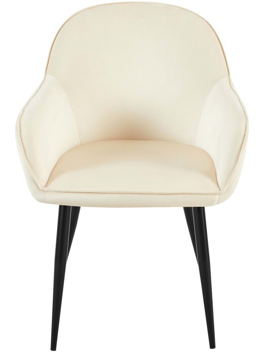 Set van 2 eetkamerstoelen Boise fluweel, crème Set van 2 eetkamerstoelen Boise fluweel, crème