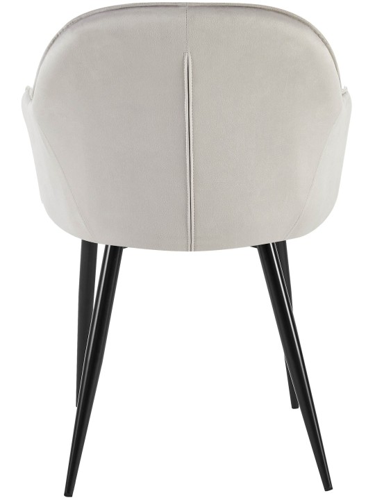 Set van 2 eetkamerstoelen Boise fluweel, grijs