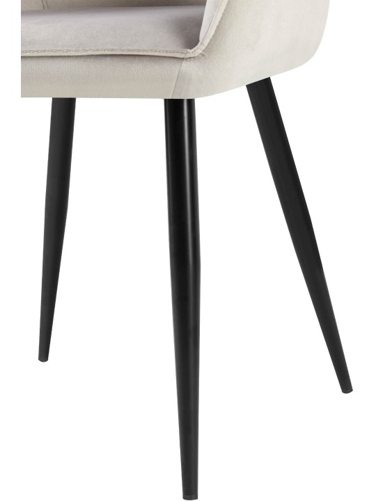 Set van 2 eetkamerstoelen Boise fluweel, grijs