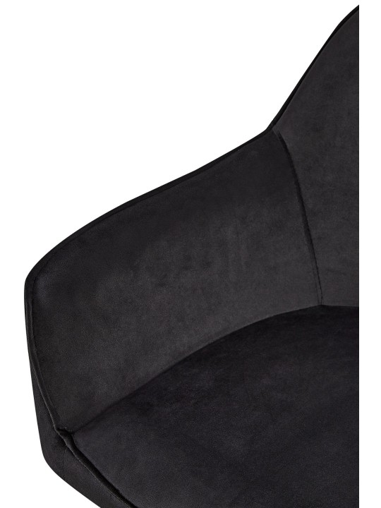 Set van 2 eetkamerstoelen Boise fluweel, zwart Set van 2 eetkamerstoelen Boise fluweel, zwart
