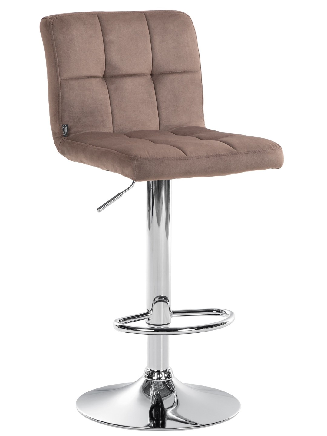 Barkruk Peru fluweel chroom, bruin