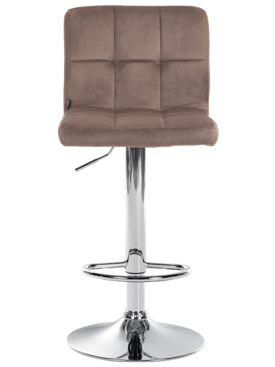 Barkruk Peru fluweel chroom, bruin Barkruk Peru fluweel chroom, bruin