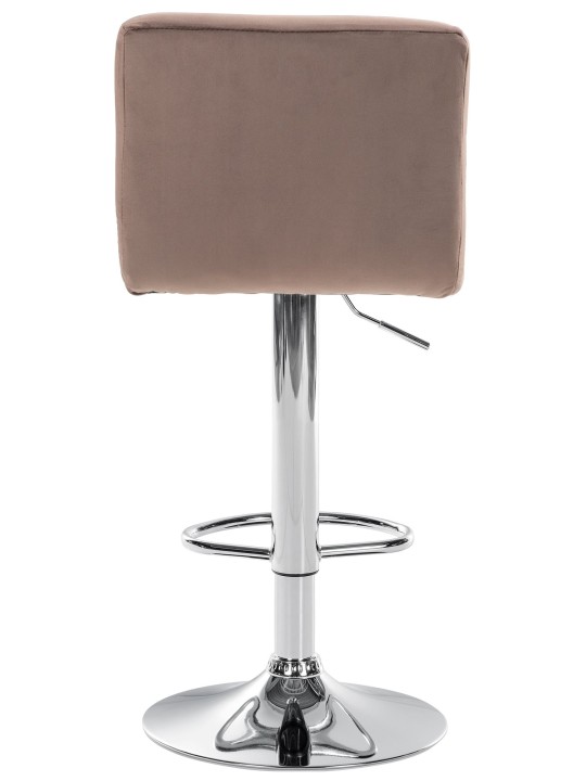 Barkruk Peru fluweel chroom, bruin Barkruk Peru fluweel chroom, bruin