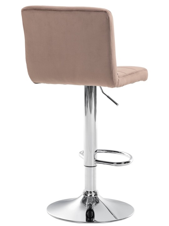 Barkruk Peru fluweel chroom, bruin Barkruk Peru fluweel chroom, bruin