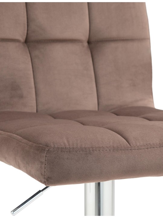 Barkruk Peru fluweel chroom, bruin Barkruk Peru fluweel chroom, bruin