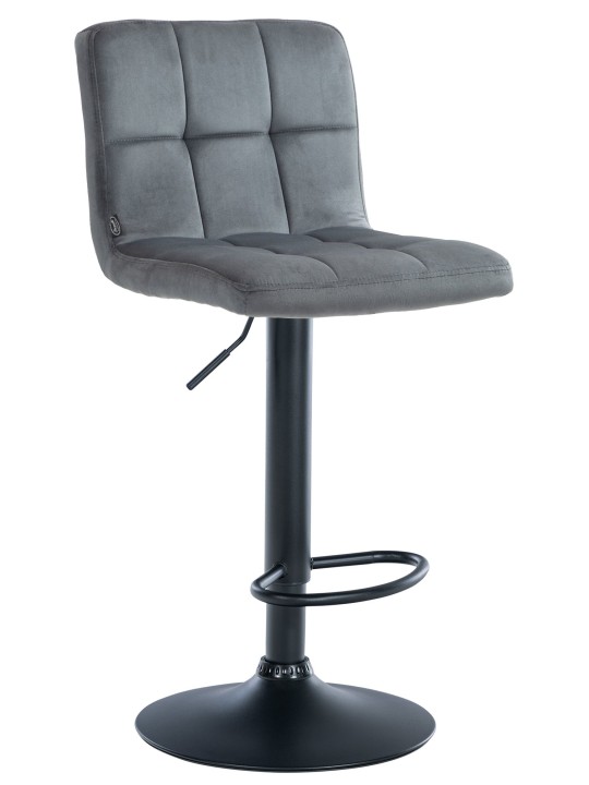 Barkruk Peru fluweel, donkergrijs Barkruk Peru fluweel, donkergrijs