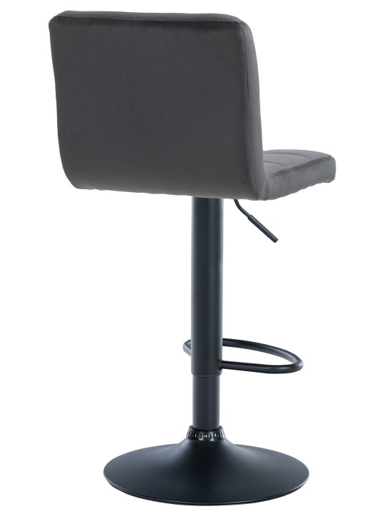 Barkruk Peru fluweel, zwart