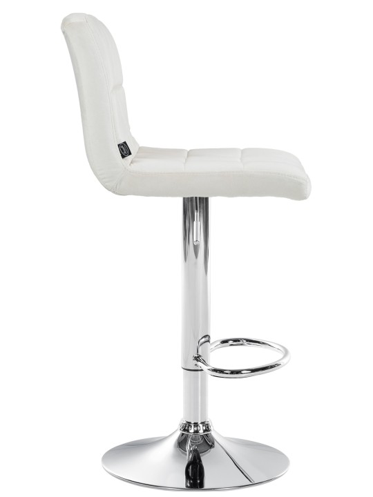 Set van 2 barkrukken Peru fluweel chroom, crème