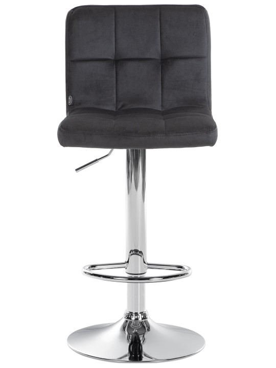 Set van 2 barkrukken Peru fluweel chroom, zwart Set van 2 barkrukken Peru fluweel chroom, zwart