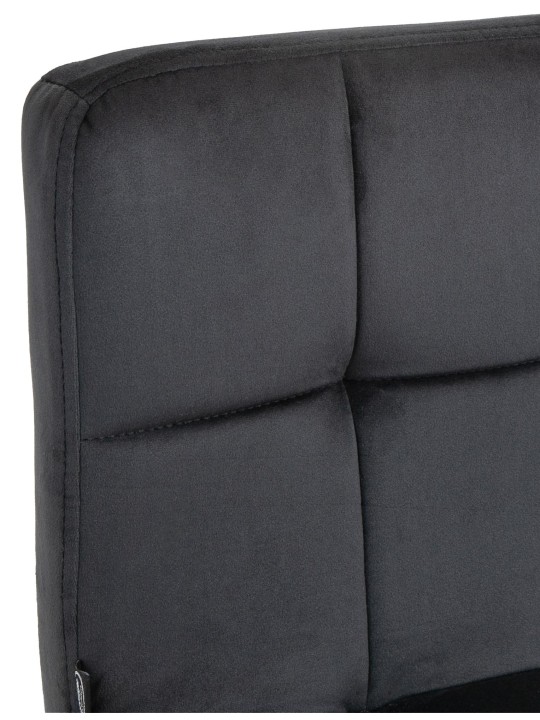 Set van 2 barkrukken Peru fluweel chroom, zwart Set van 2 barkrukken Peru fluweel chroom, zwart