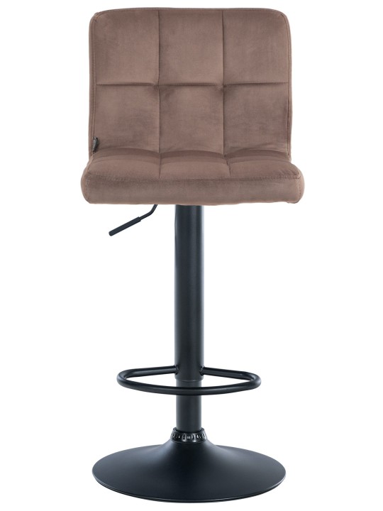 Set van 2 barkrukken Peru fluweel, bruin