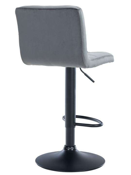 Set van 2 barkrukken Peru fluweel, donkergrijs