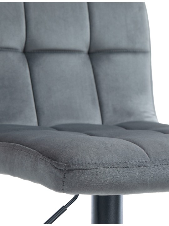 Set van 2 barkrukken Peru fluweel, donkergrijs