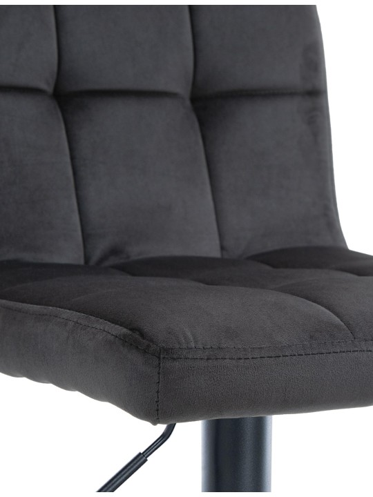 Set van 2 barkrukken Peru fluweel, zwart