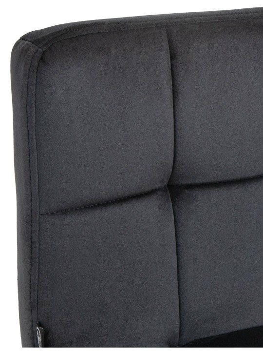 Set van 2 barkrukken Peru fluweel, zwart