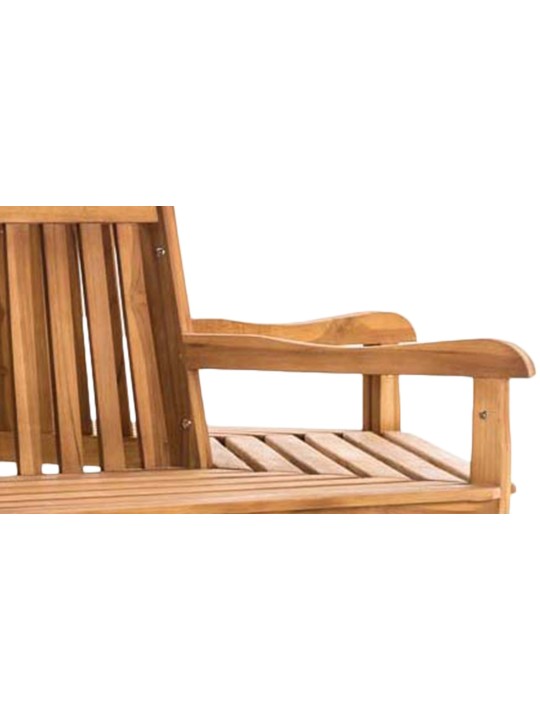 Kenna boombank met armleuning halfrond 250 cm, teak