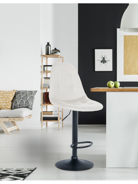 Barkruk Elmore kunstleer B, wit