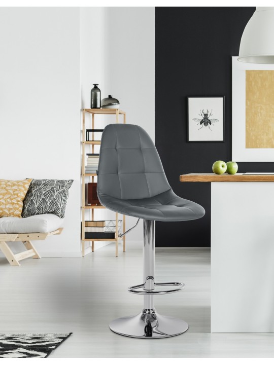 Barkruk Elmore kunstleer C, grijs