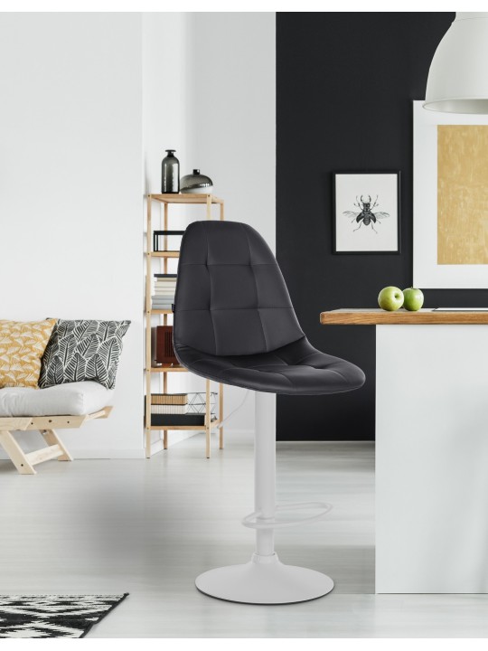 Barkruk Elmore kunstleer W, zwart