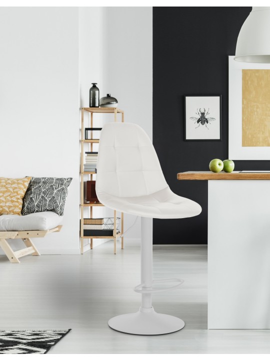 Barkruk Elmore kunstleer W, wit