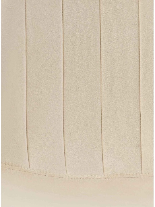 Set van 4 eetkamerstoelen Baxter fluweel, crème