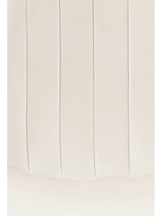 Set van 4 eetkamerstoelen Baxter fluweel, crèmewit