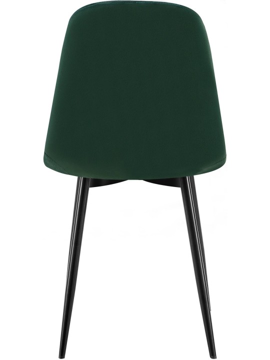 Set van 4 eetkamerstoelen Baxter fluweel, groen