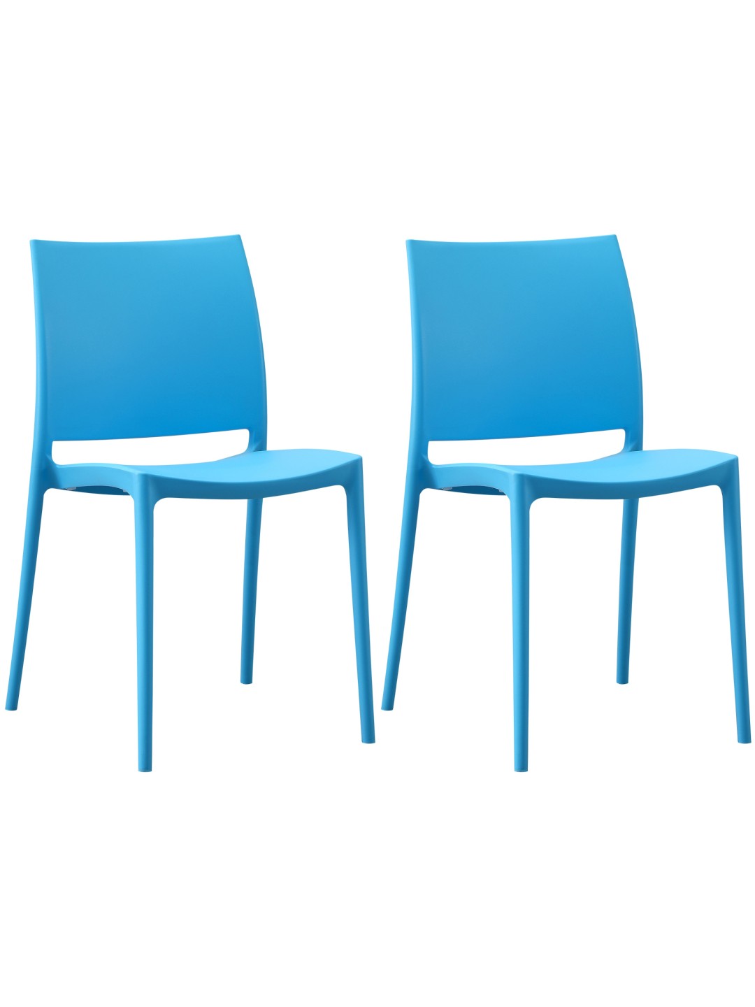 Set van 2 stoelen Meton, blauw
