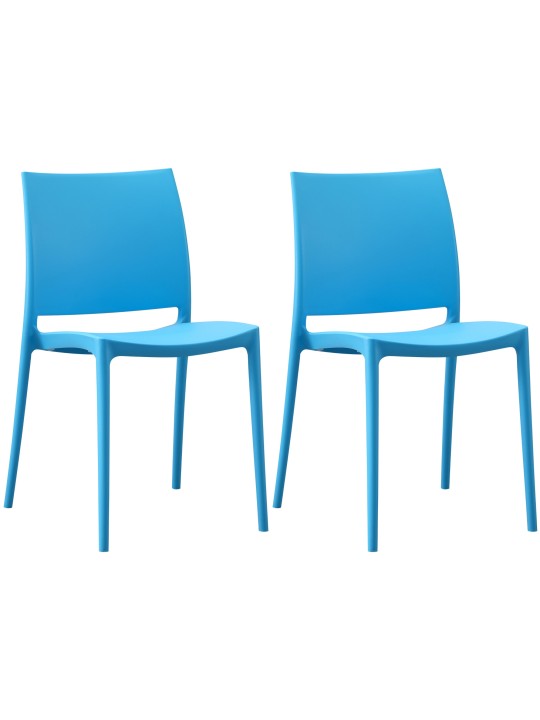 Set van 2 stoelen Meton, blauw