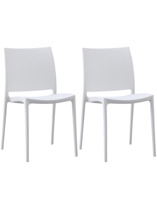 Set van 2 stoelen Meton, wit
