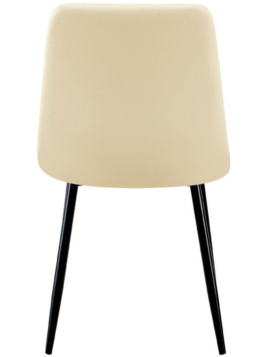 Set van 4 eetkamerstoelen Antibes kunstleer, crème